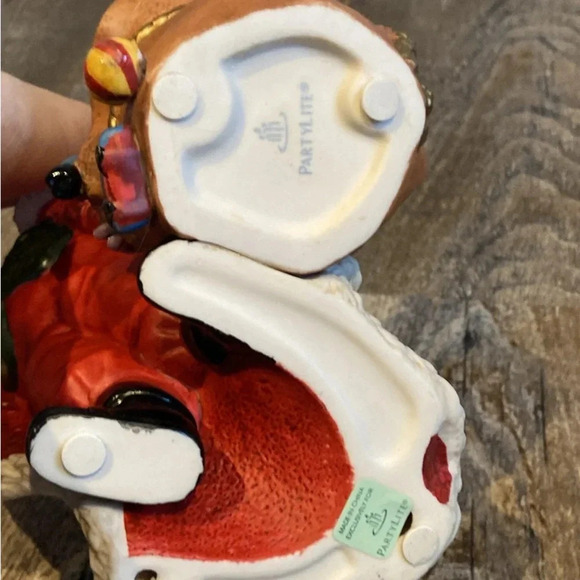 Partylite | Porcelain Santa Checking his List Tea light/ Votive Holder - Picture 5 of 7